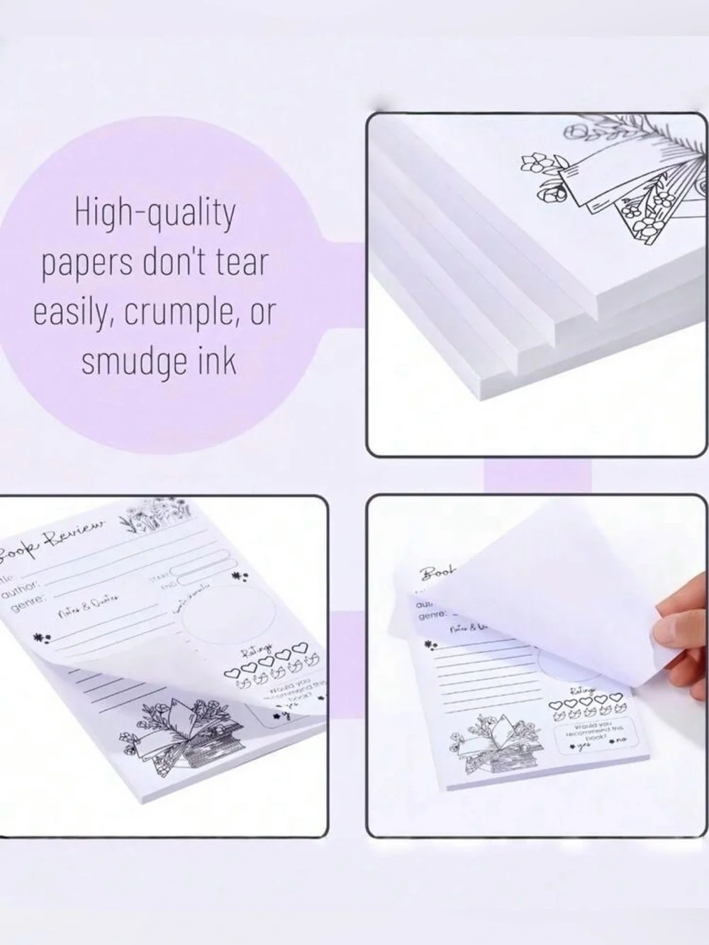 NWT Sealed New Book Review 40 Sheet Adhesive Pad